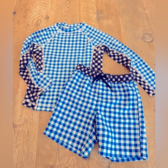 Kids Lands End Draper James Swim top size xs and swim shorts xxs - Picture 1 of 4